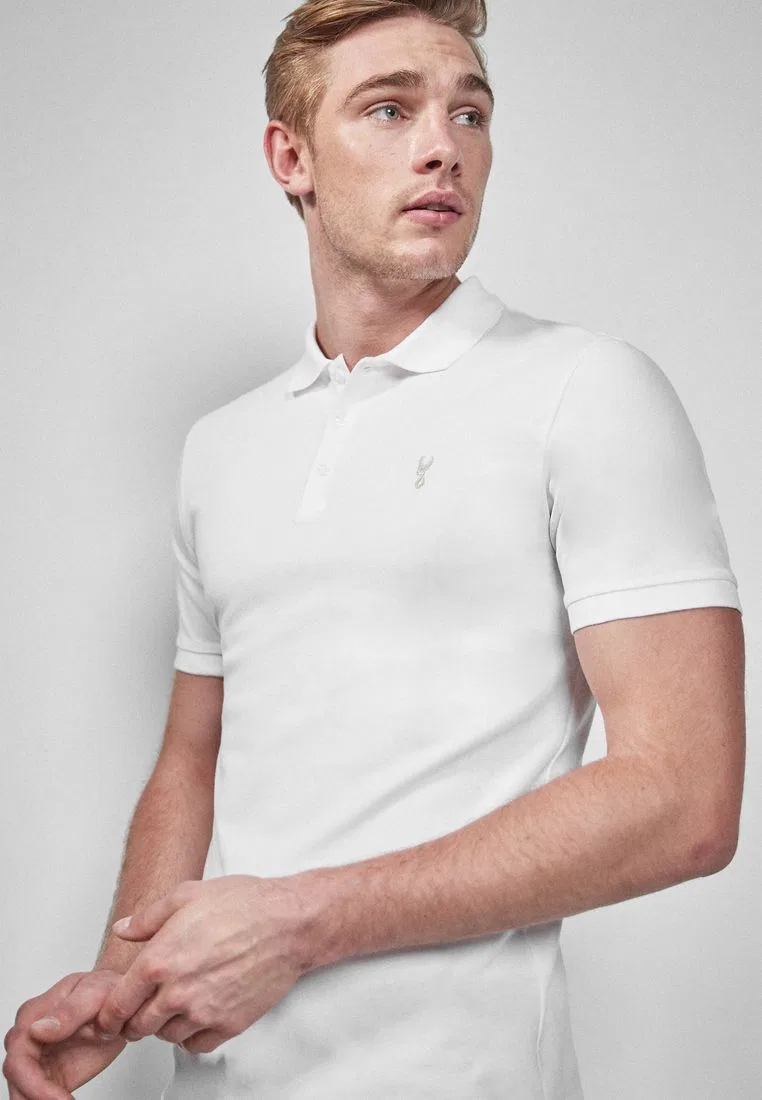 Поло, slim fit, Pique Next, белый