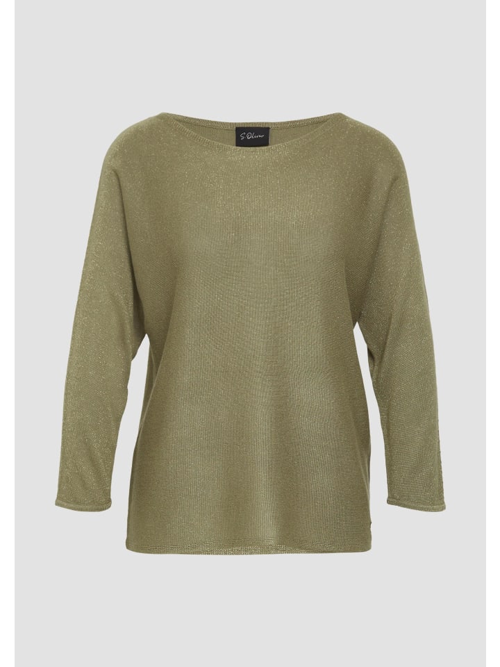 

Вязаный свитер цвета 7721_оливковый s.Oliver