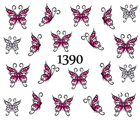 

Водные наклейки для ногтей - №1390, Raisin