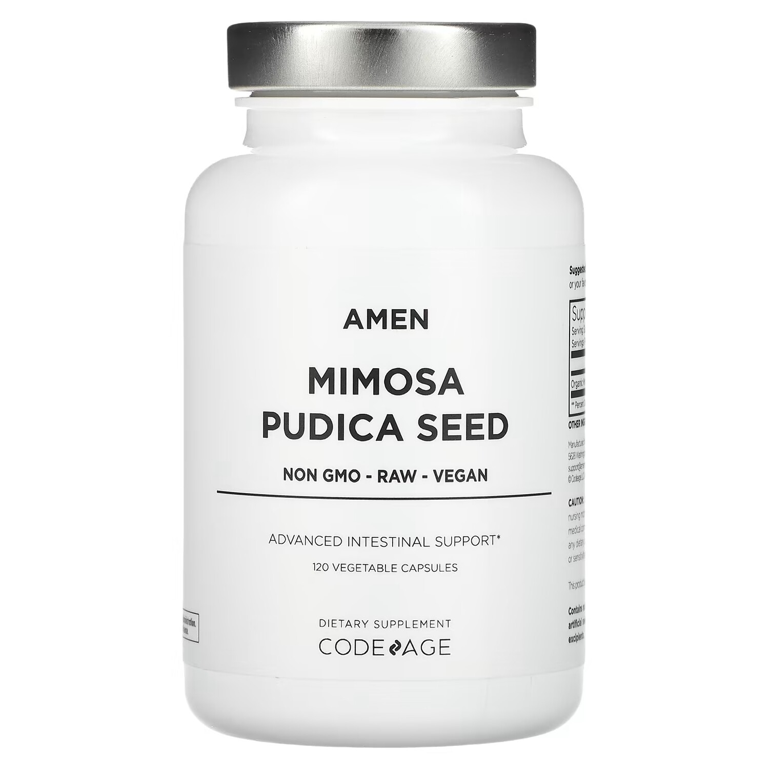 

Добавка Codeage Amen Mimosa Pudica Seed для кишечника, 120 растительных капсул