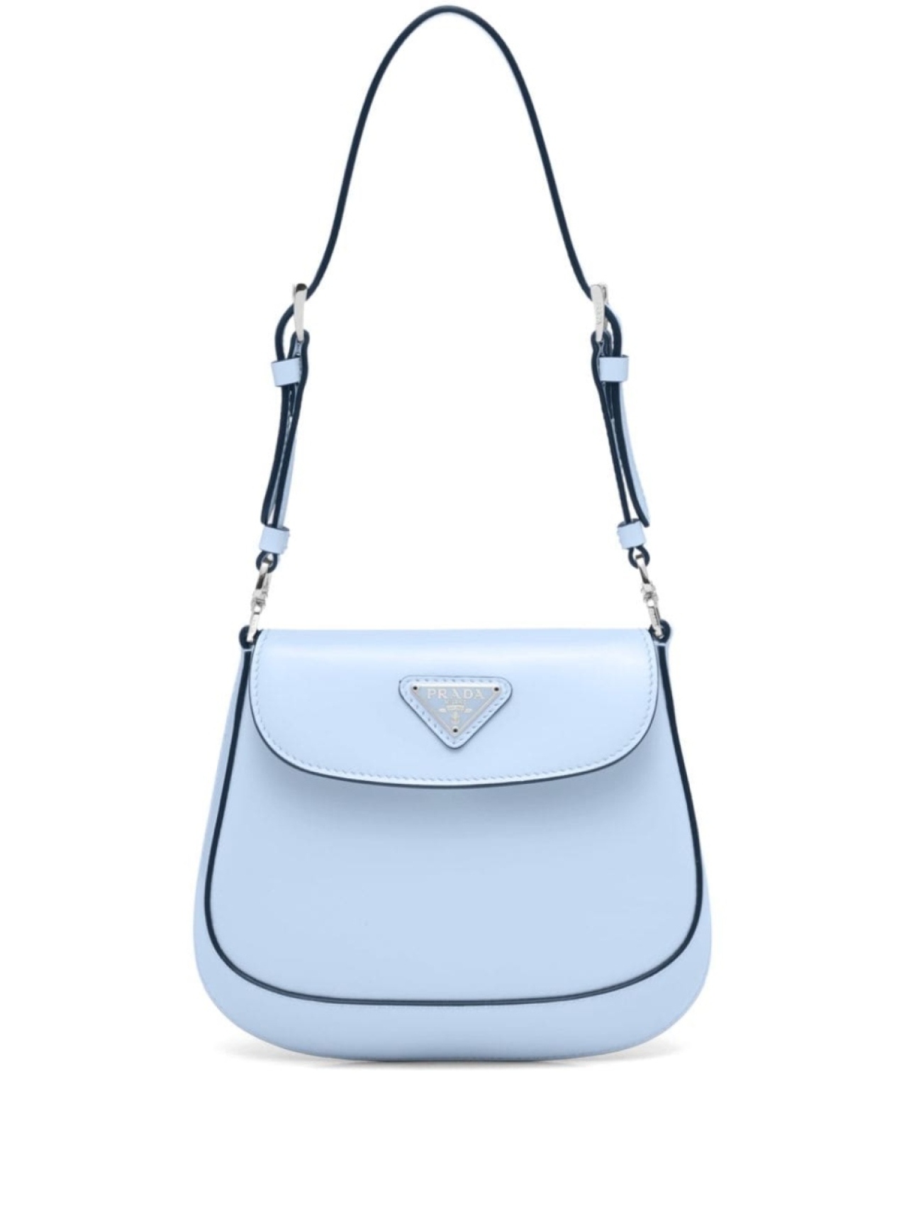 

Мини-сумка Prada Cleo из матовой кожи, синий