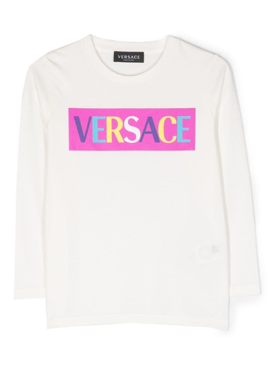 

Versace Kids футболка с длинными рукавами и логотипом, белый