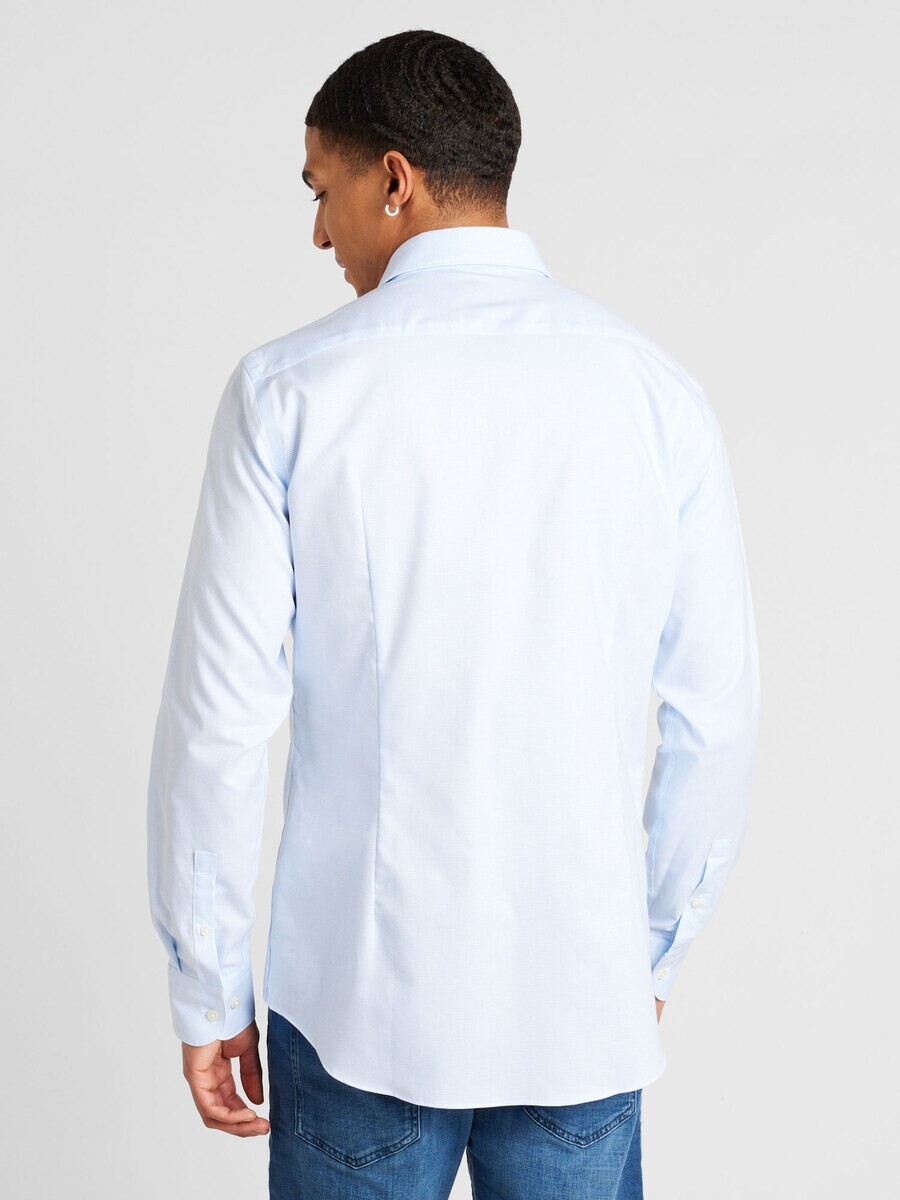 Деловая рубашка BOSS Slim fit Business Shirt P-Hanks, пастельный синий — фото 4
