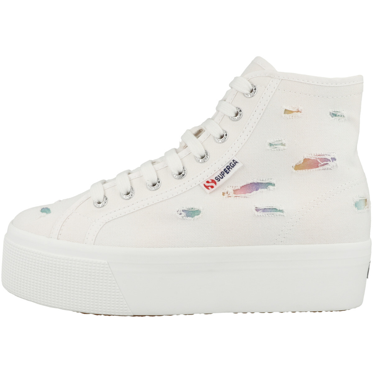 

Кроссовки Superga mid 2708 Ripped Multicolor Cotton, белый