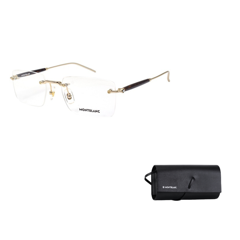 

MONTBLANC Очки с прямоугольной оправой, Tortoiseshell Gold