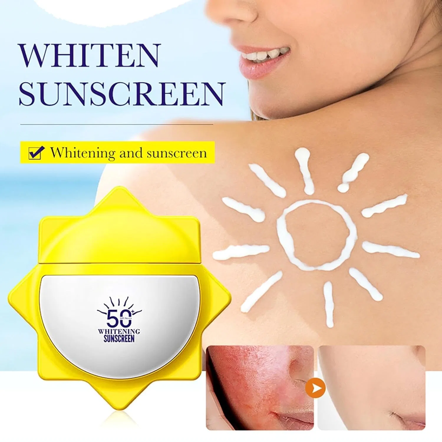 Солнцезащитный крем SPF50+ водостойкий Ovelle, 1Pcs — фото 2