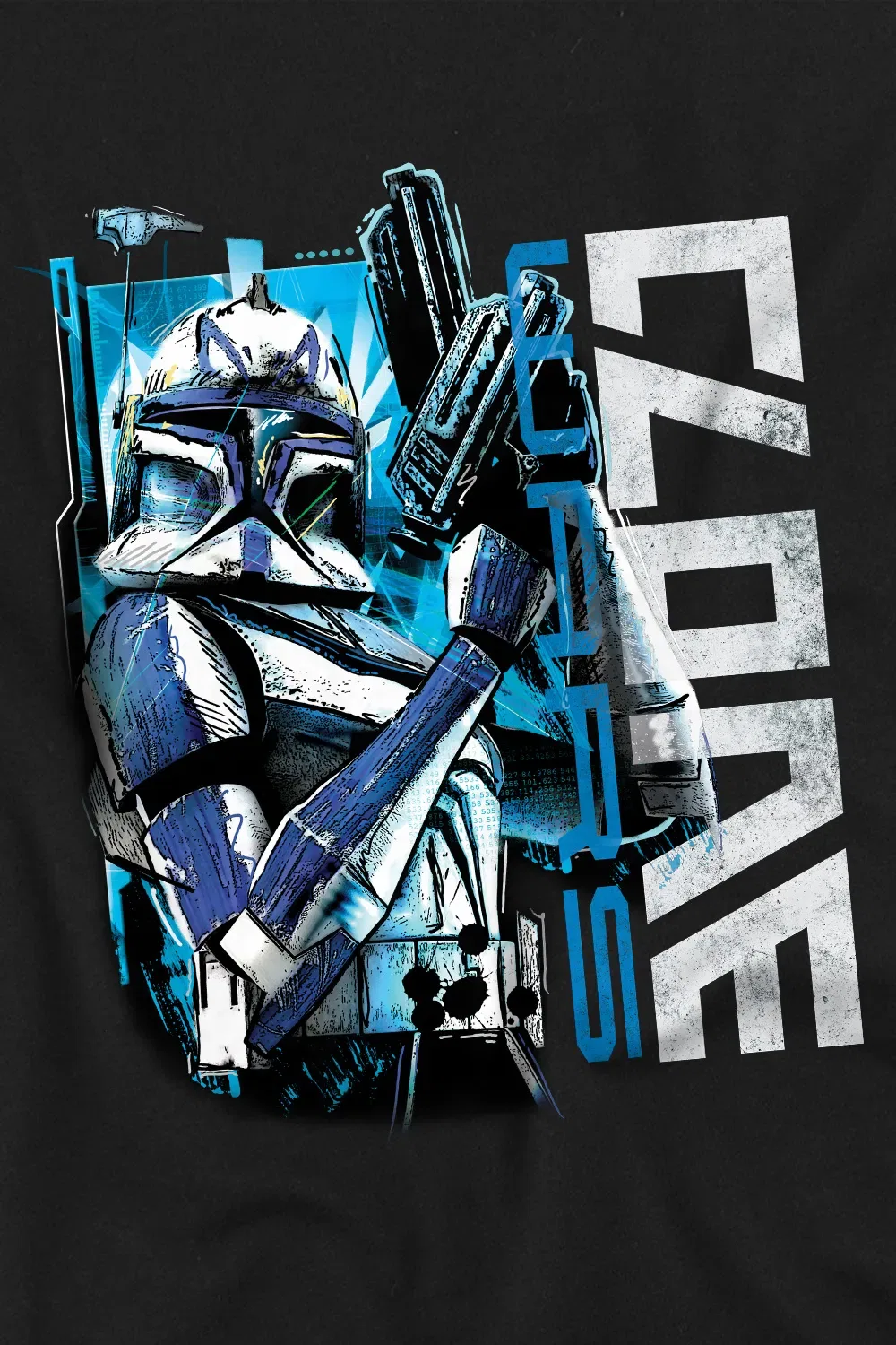Футболка детская с принтом Clone Rex, Star Wars, черный — фото 2