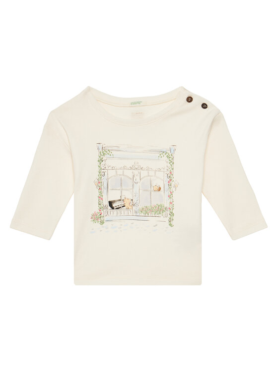 

Блузка обычного кроя 3I9WA105Q United Colors Of Benetton, бежевый