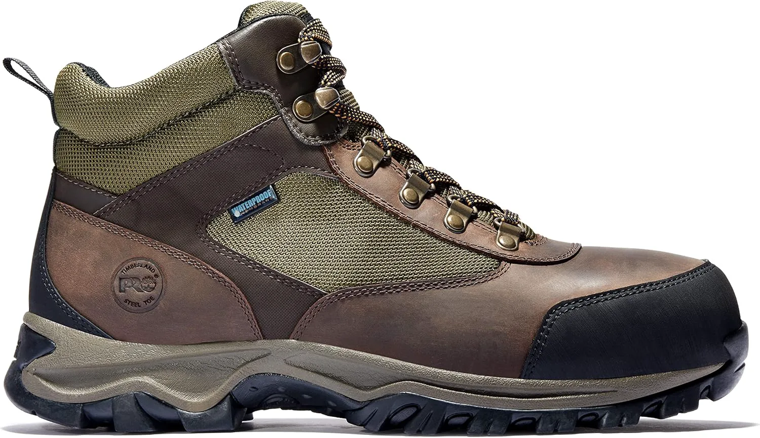 Мужские промышленные походные ботинки Timberland PRO Keele Ridge с водонепроницаемым стальным защищенным носком, коричневый — фото 4
