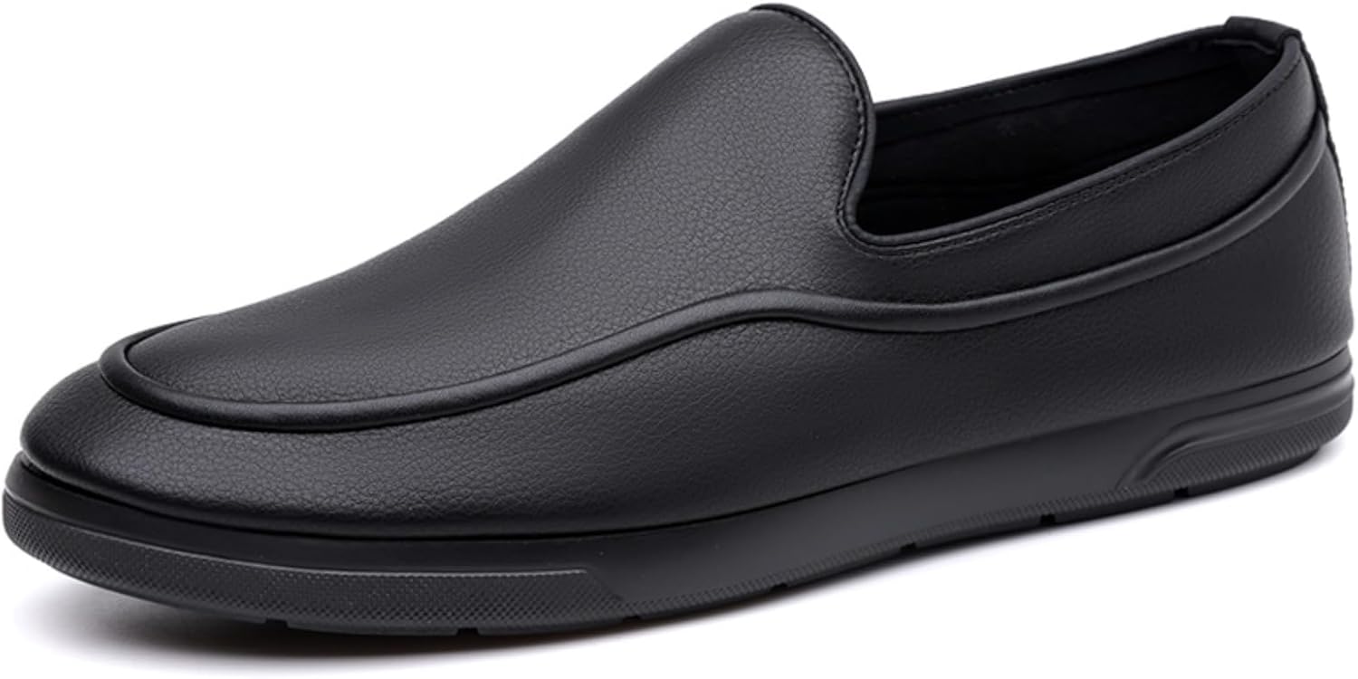 

Мужские повседневные деловые лоферы на подскоке, дышащие, подходят для работы, вождения и ежедневной ходьбы Khwfjas, черный