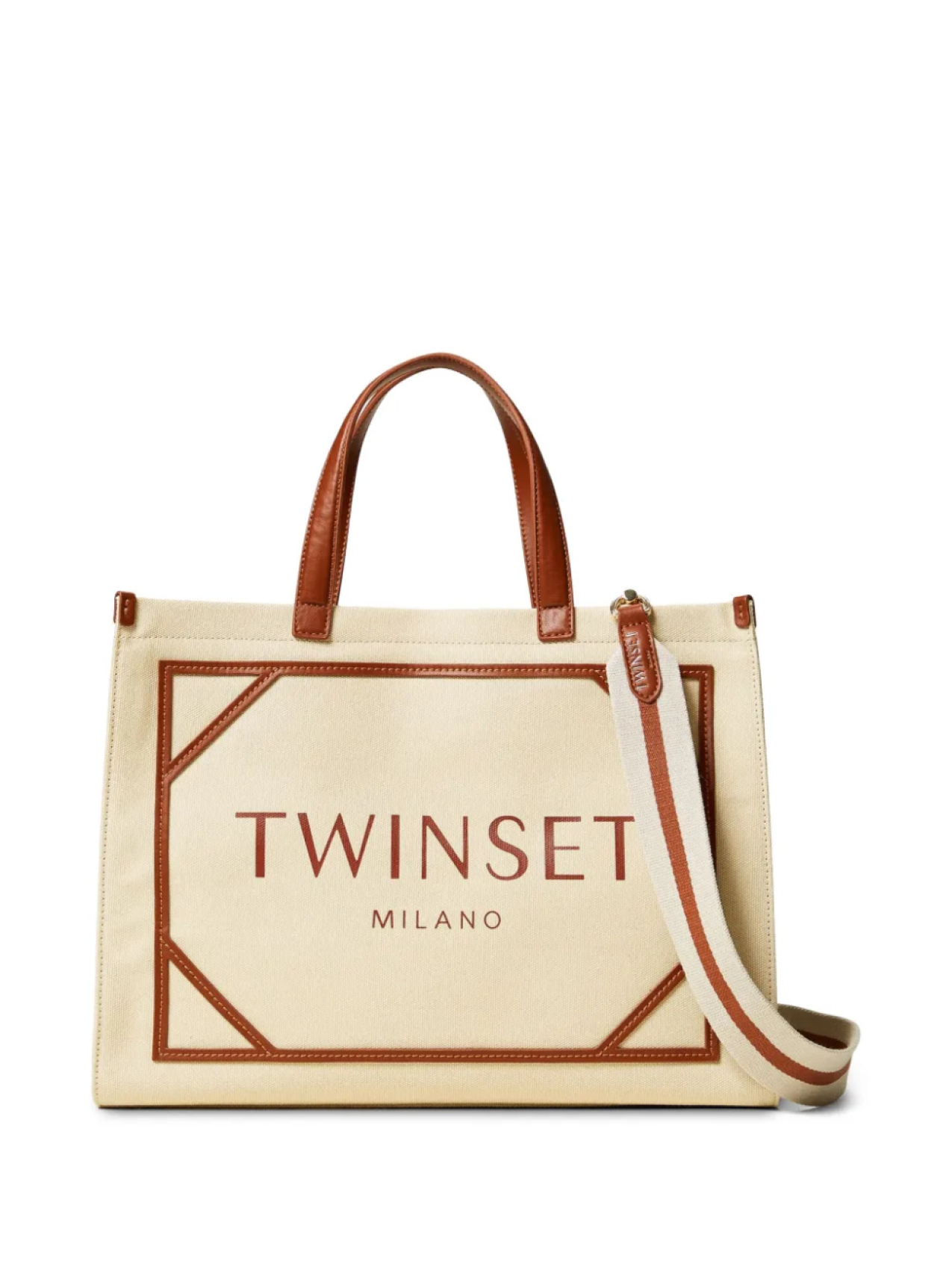 

Сумка-тоут с логотипом TWINSET, нейтральный