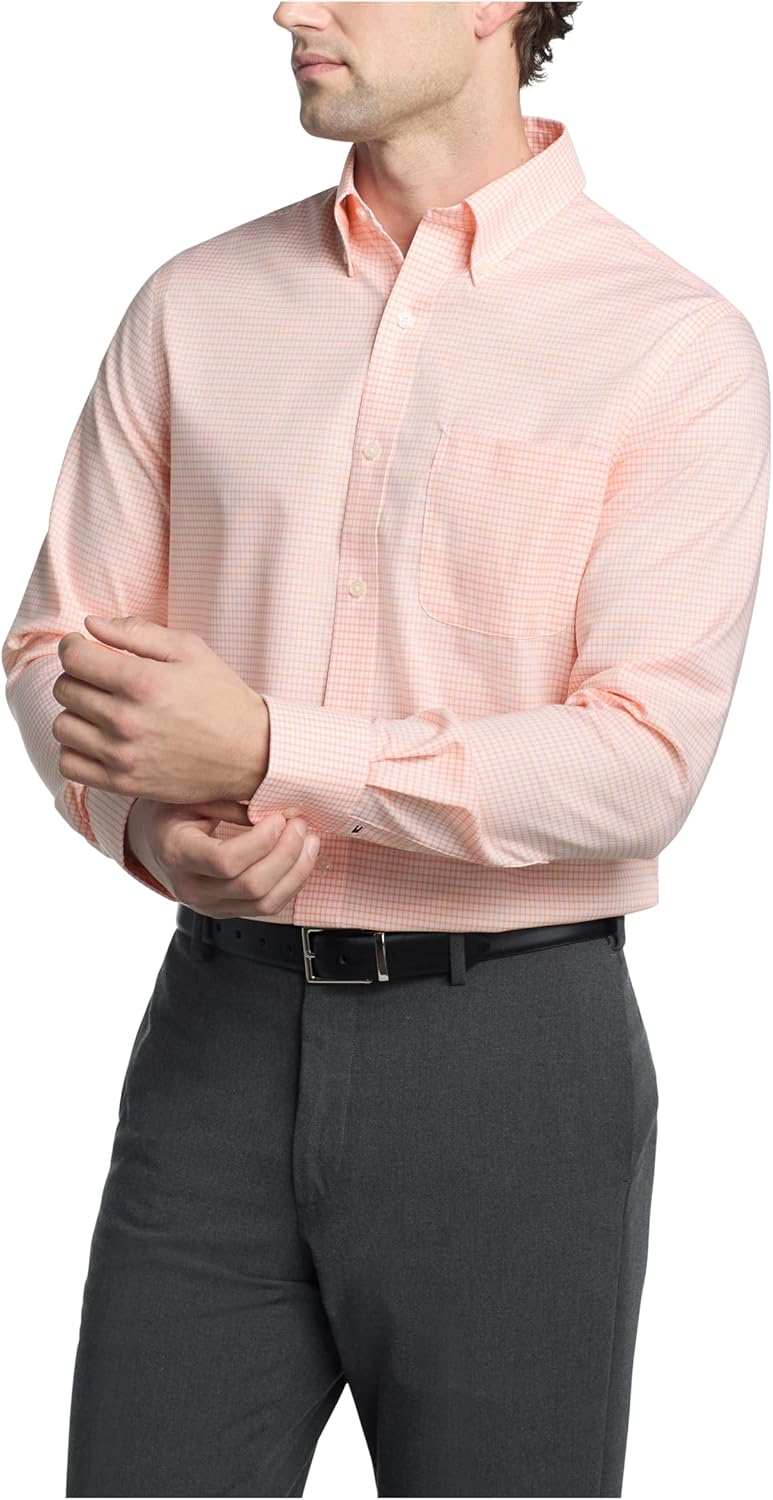 

Мужская классическая рубашка Tommy Hilfiger, стандартный крой, базовые вещи, Melon Check