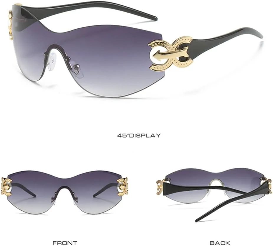 

Женские солнцезащитные очки большого размера с градиентным переходом цвета, винтажные солнцезащитные очки в стиле ретро, ​​защита от ультрафиолета UV400 HDUBFY, 4