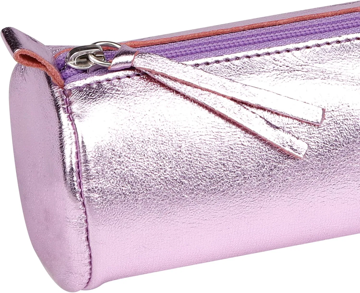 Круглый пенал Miror из овечьей кожи от Clairefontaine, розовый Clairefontaine, Miror Pink — фото 4