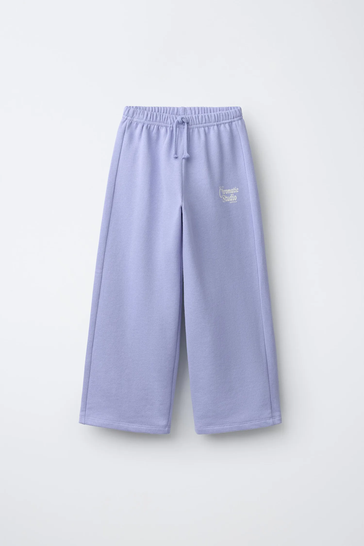 Широкие текстовые брюки Zara, синий