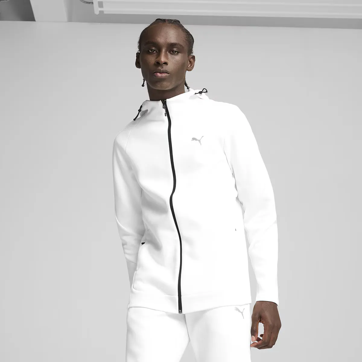 

Мужская толстовка с капюшоном Evostripe на молнии DK Puma Sweatsty, белый