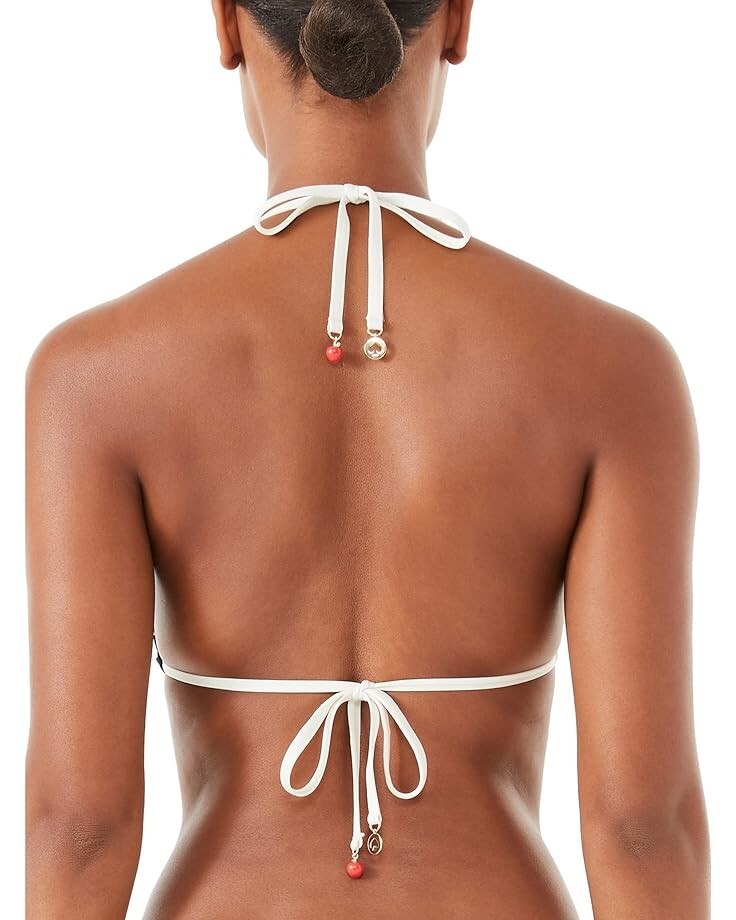 

Топ бикини Kate Spade New York Apple Toss Triangle Bikini Top, черный