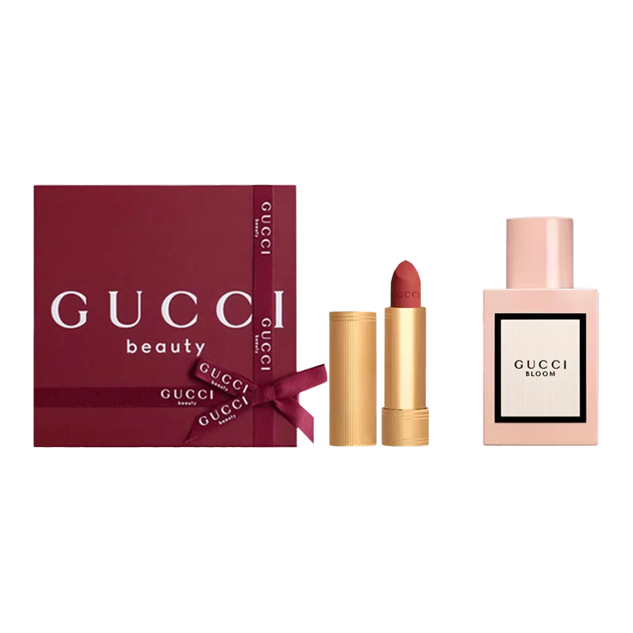 Limited Floral Delight Box Perfume Sets Eau De Parfum EDP 30ml+Помада GUCCI, two-piece set j: 50ml flower deсветло perfume+cloud mist liquid lipstick #217 — фото 2