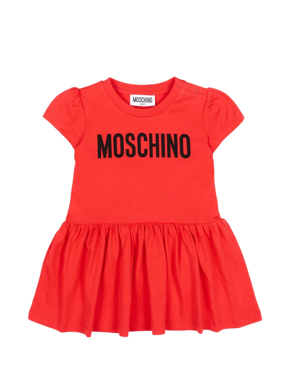 Платье с оборками Moschino Kids, красный