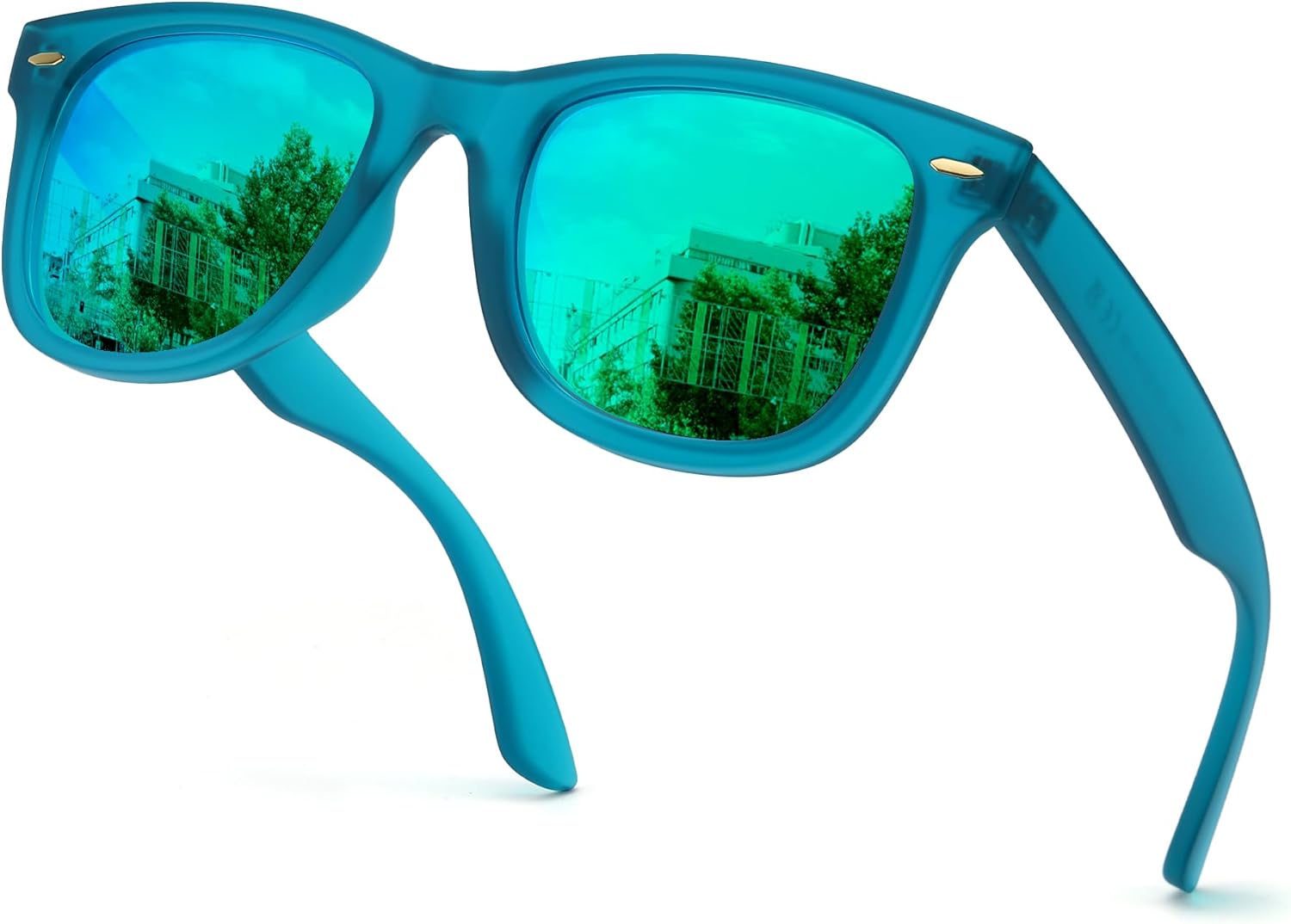 

Поляризованные зеркальные солнцезащитные очки SIPHEW для женщин и мужчин, квадратной формы, с защитой от УФ-излучения, женские солнцезащитные очки для пляжа/спорта/фестивалей/вечеринок, A05-green Mirror Lens