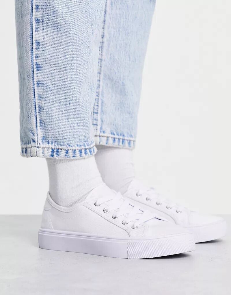 Белые кроссовки на шнуровке ASOS Dizzy