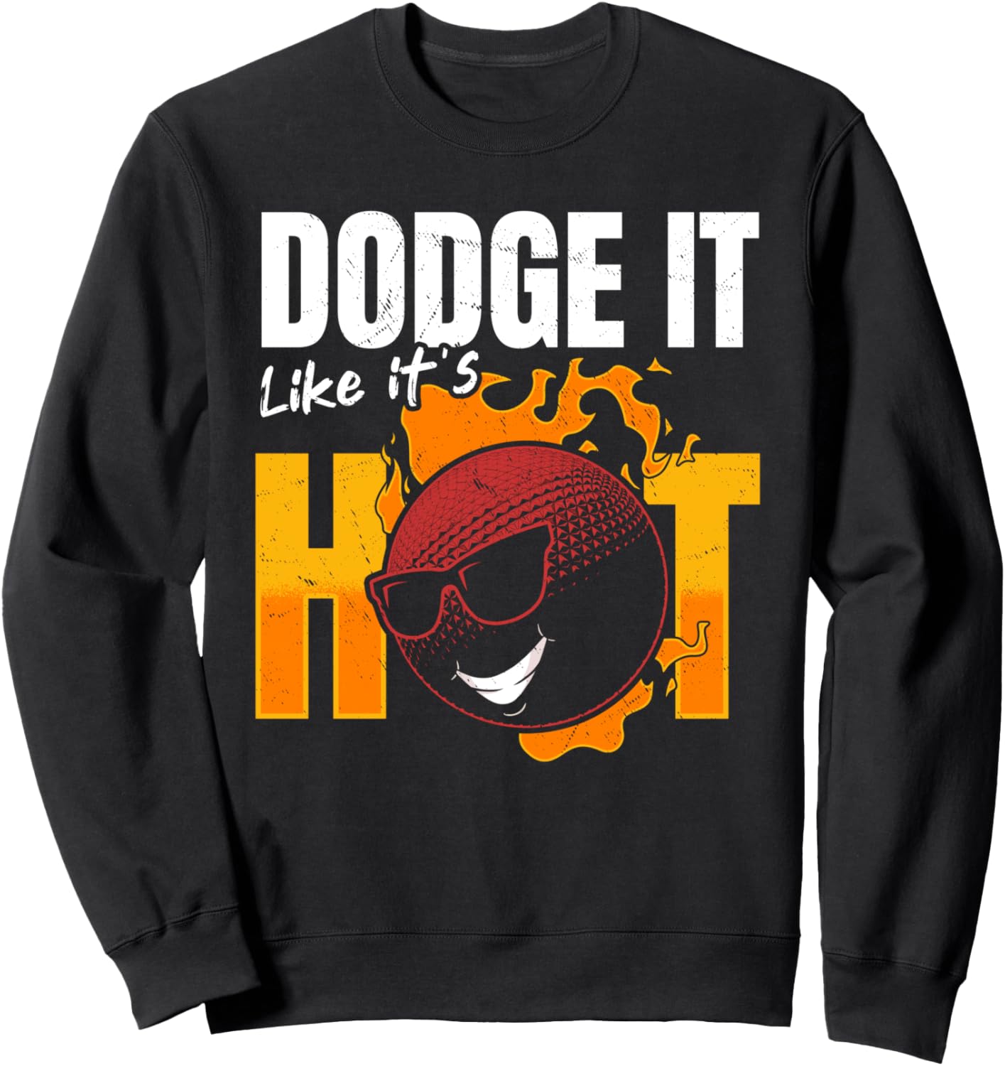 

Забавная толстовка с надписью Уворачивайся, как горячо на тему вышибалы Funny Dodgeball Game, черный