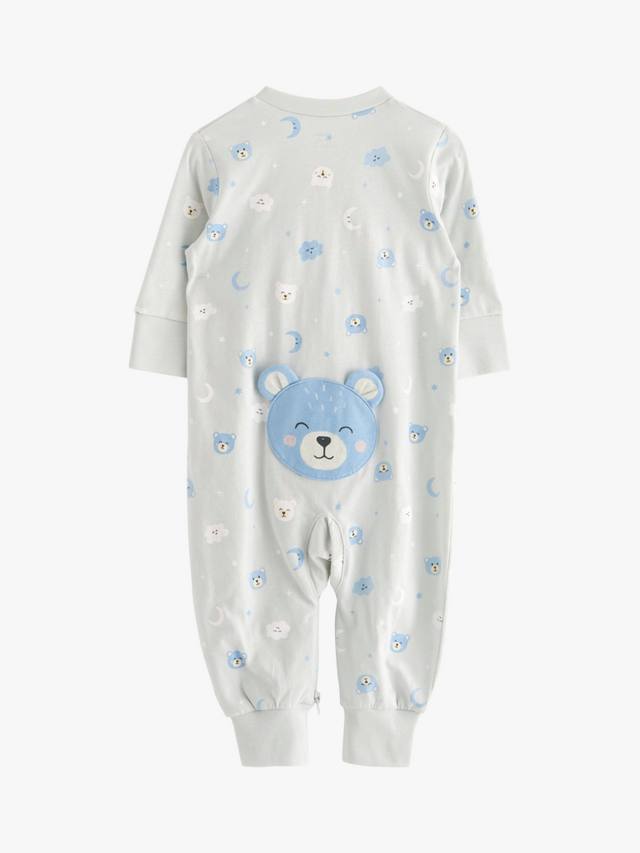 

Детский комбинезон для сна с принтом медвежонка из органического хлопка Lindex, Dusty Blue