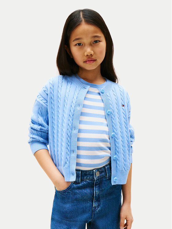 

Кардиган regular fit KG0KG08546 Tommy Hilfiger, голубой