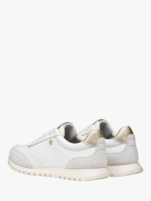 Кроссовки sukie 2.0 из кожи и замши на шнуровке Geox, цвет White/Off White — фото 4
