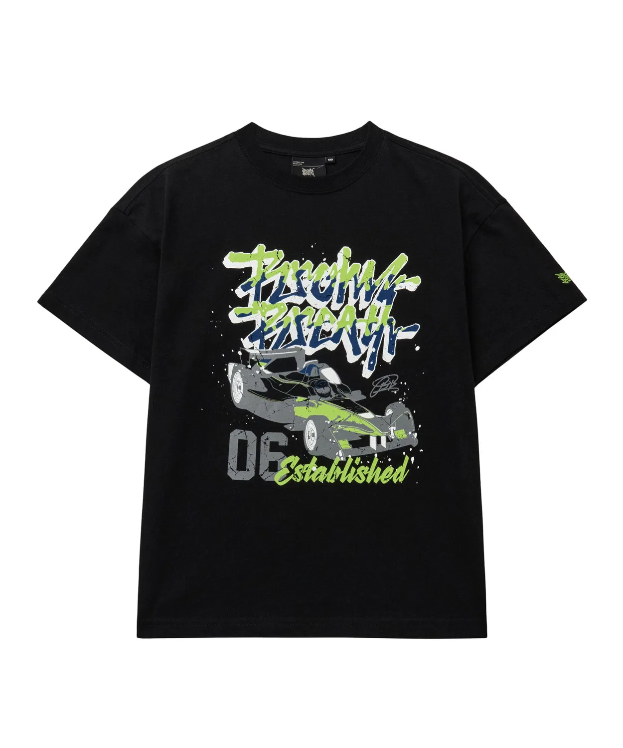 Детская футболка Kids Holiday BB Car, чёрная, от Brownbreath Kids — фото 2