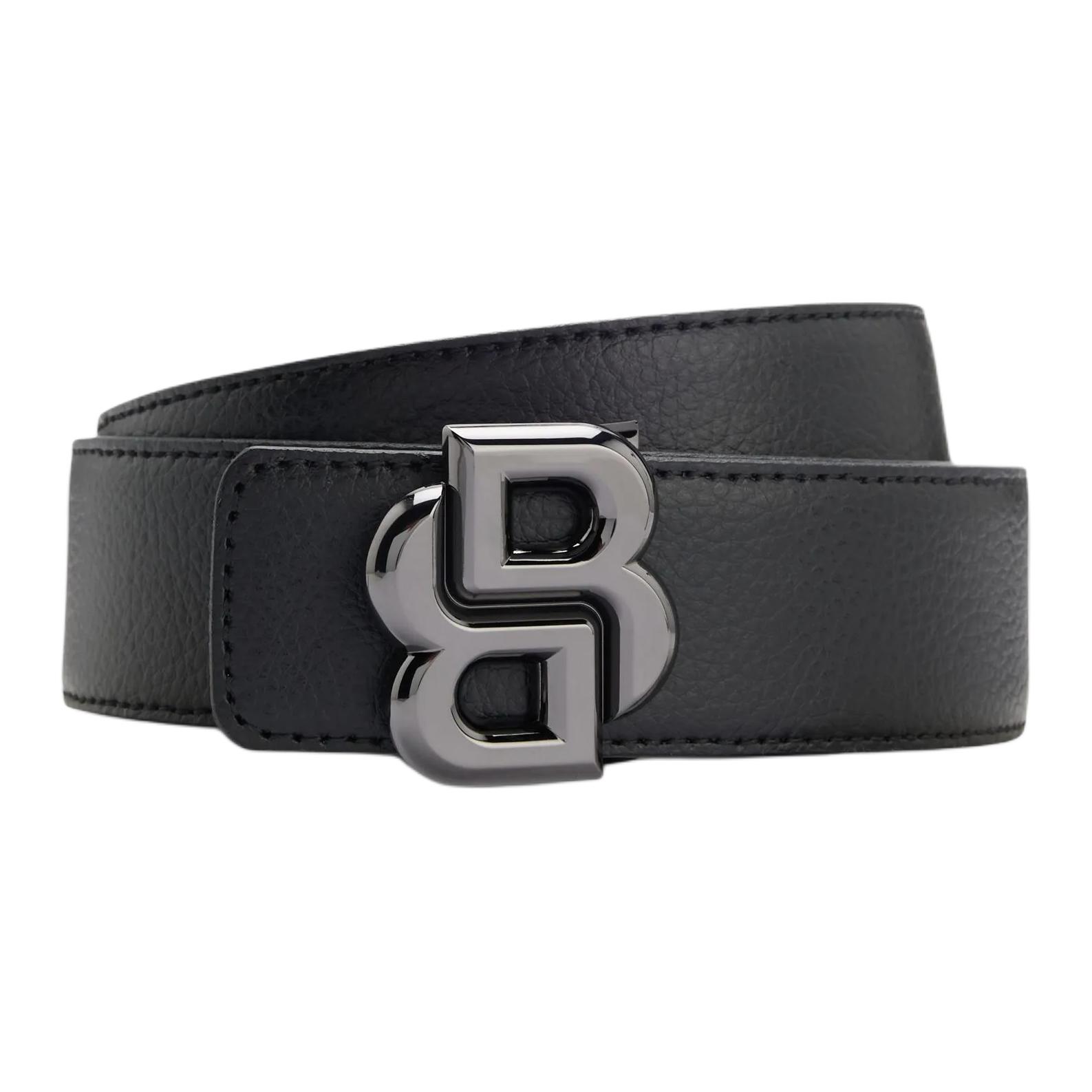 

HUGO BOSS Кожаный ремень мужской черный, Black