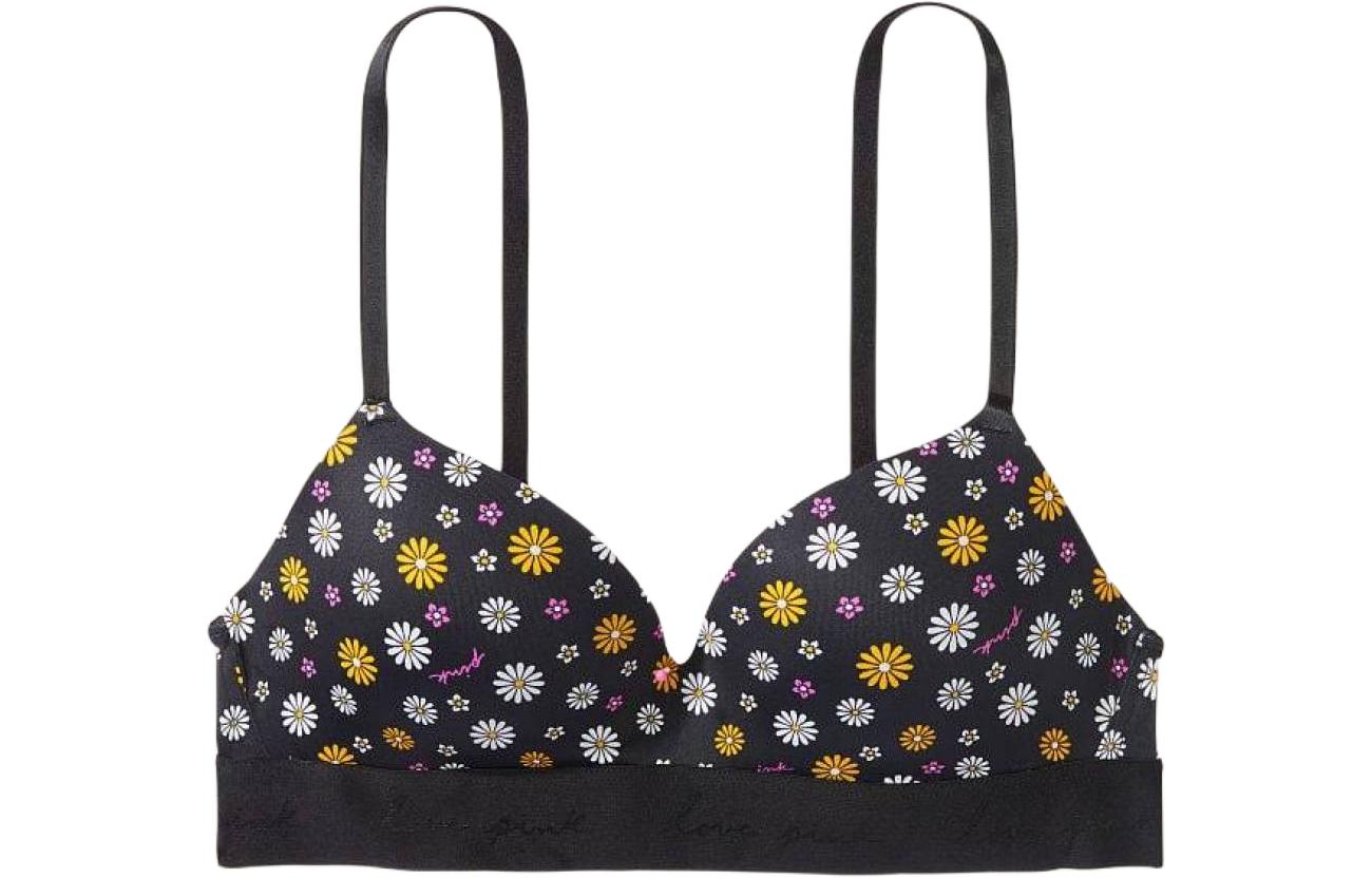 

Женский бюстгальтер Victoria's Secret, цвет Black daisy print