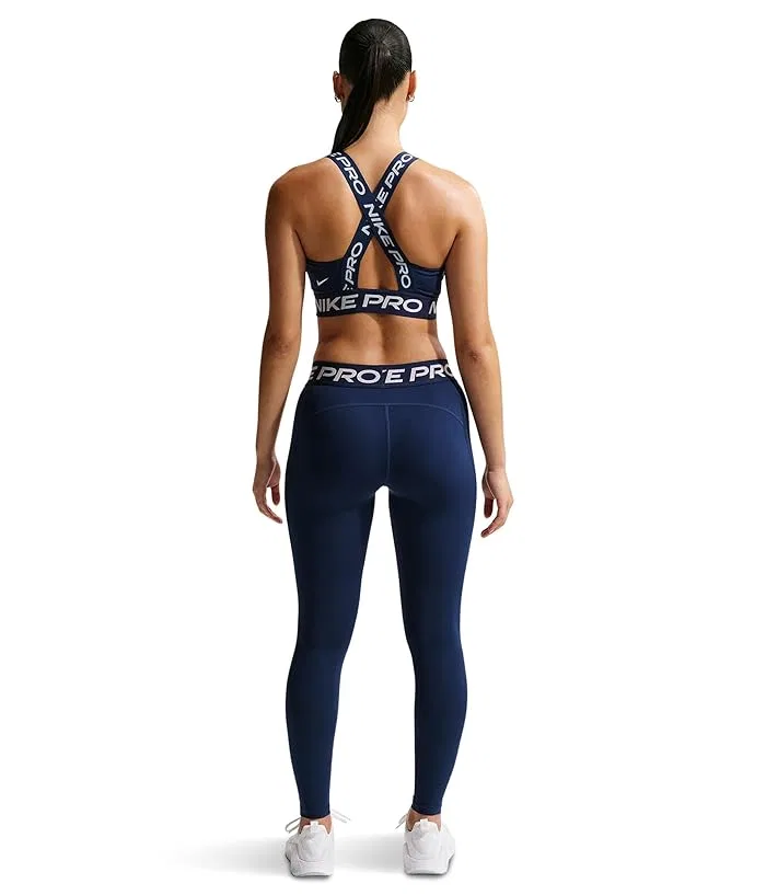 Леггинсы Nike Pro Mid-Rise Full-Length, Midnight Navy/White — фото 3