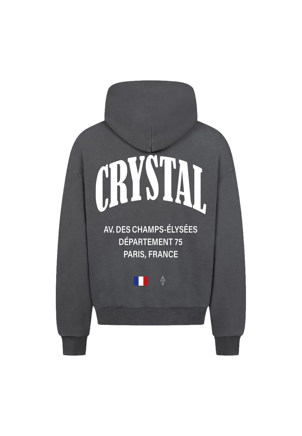 

Толстовка на молнии ZIP-HOODIE CHAMPS CRYSTAL PARIS, темно-серый