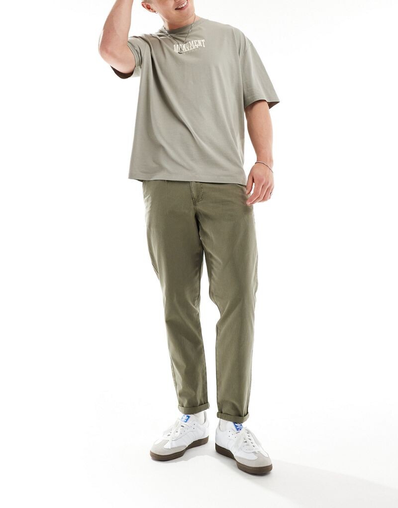 

ASOS DESIGN – классические жесткие брюки чинос цвета хаки