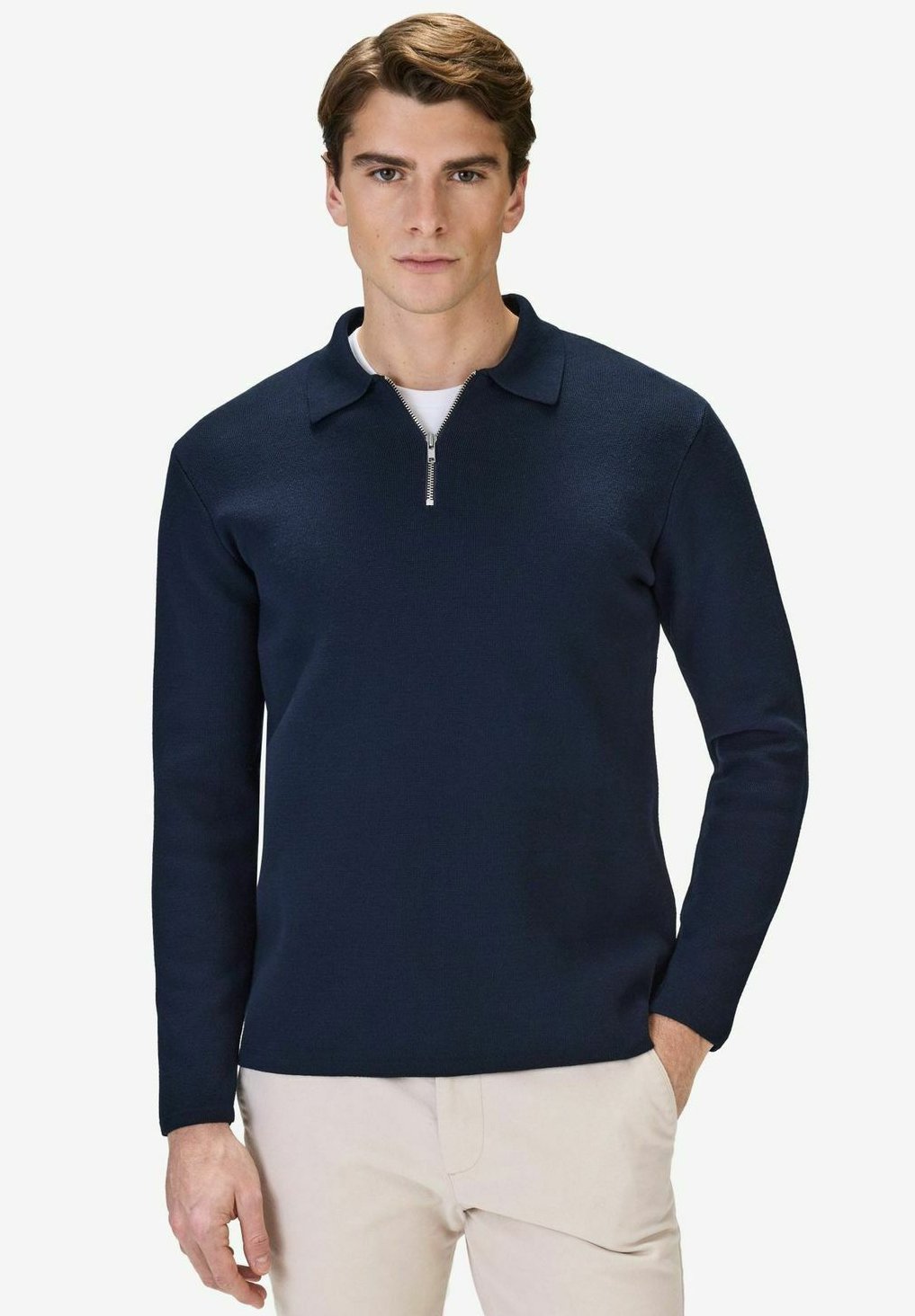 

Рубашка поло HALF ZIP ILARIO John Henric, синий