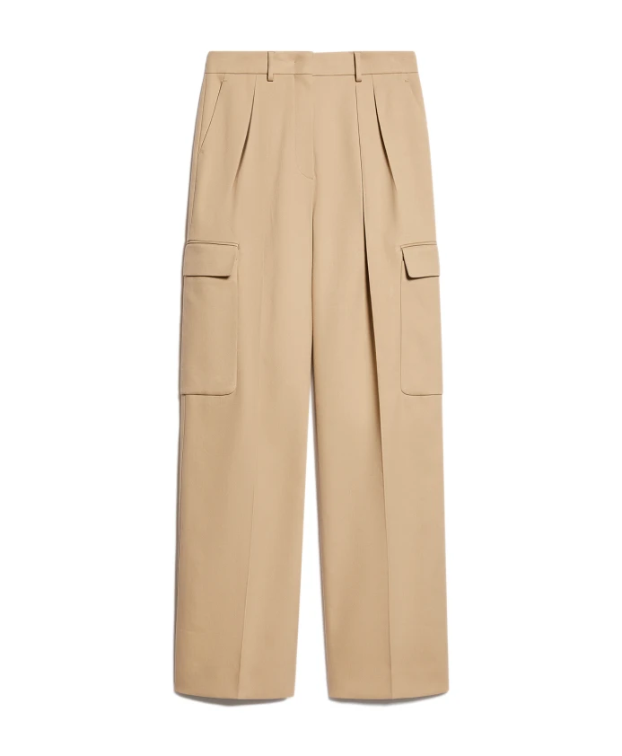 

Брюки карго из хлопка и вискозы Sportmax, бежевый