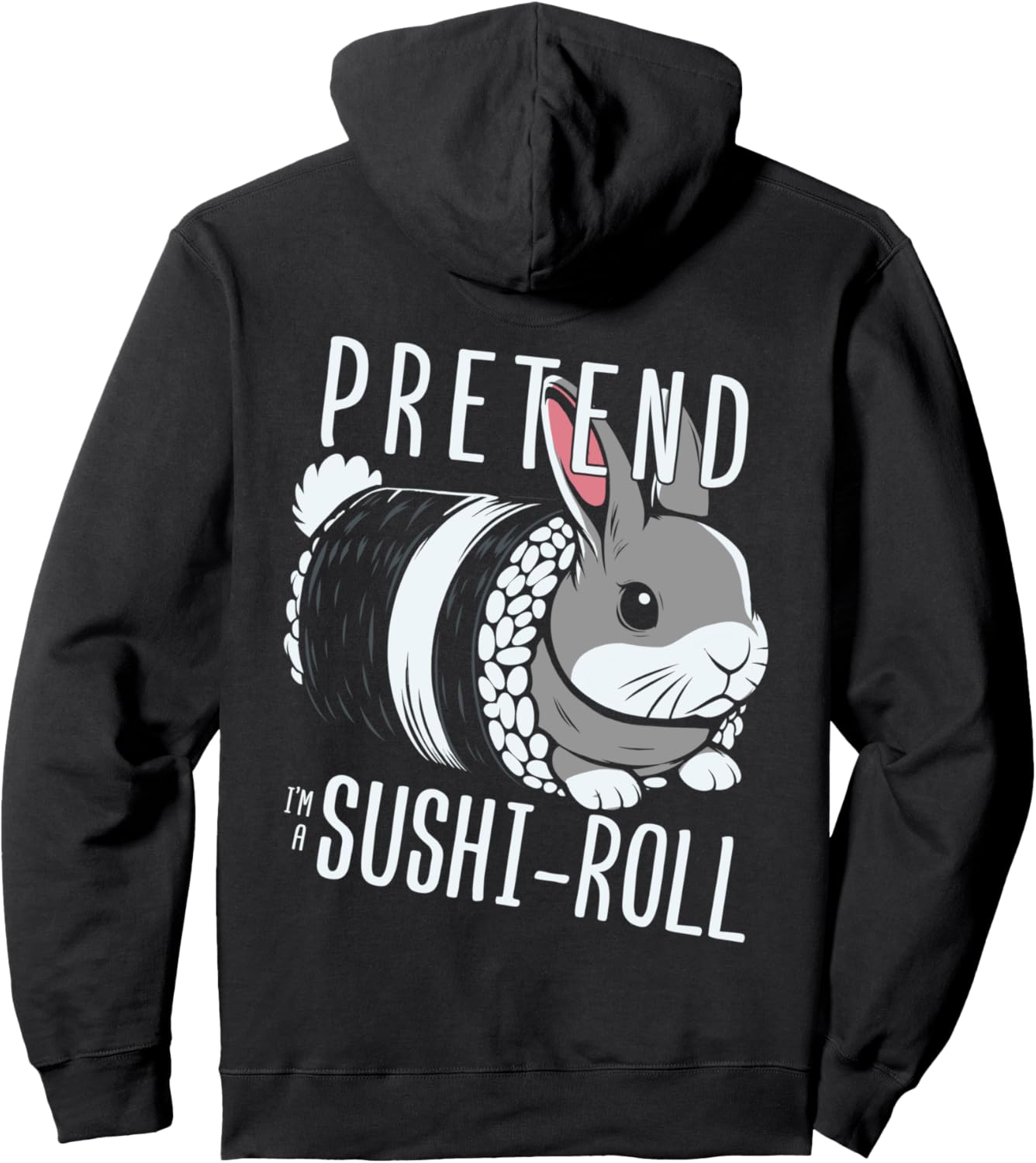 

Худи с изображением суши-зайчика и суши-кролика Sushi Japanese Food Bunny Sashimi Bunnies Hare, черный