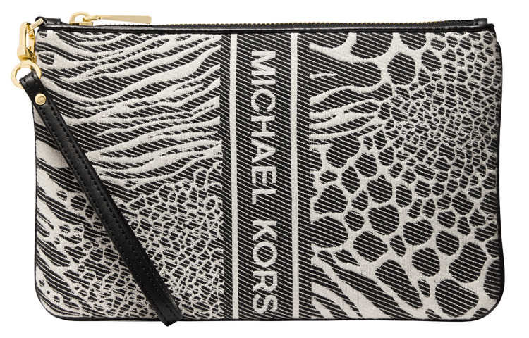 

Футболка Jet Set Charm из ткани Клатч большого размера Женская Черная/Экрю MICHAEL KORS