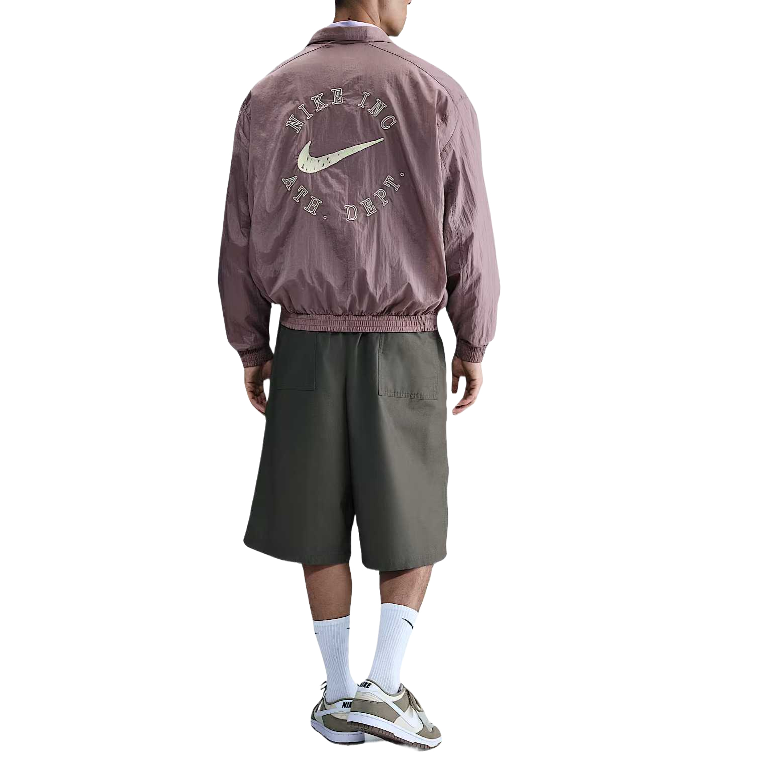 Nike Куртка ClubSwoosh мужская серая розовая, Gray Pink-204 — фото 4