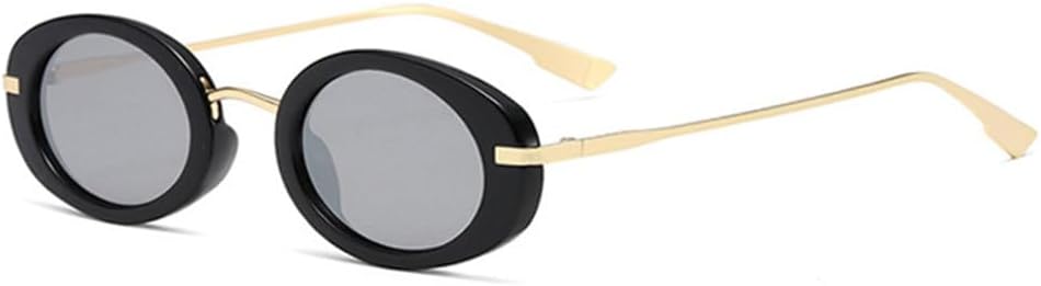 

Ретро-панк мужские овальные солнцезащитные очки женские модные прозрачные линзы цвета океана солнцезащитные очки UV400 мужские трендовые солнцезащитные очки TYUVIVO, Black Silver Mirror