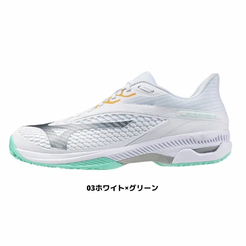 Унисекс теннисные кроссовки «Wave Exceed 6 OC» от Mizuno, 05 Gray X Coral — фото 2