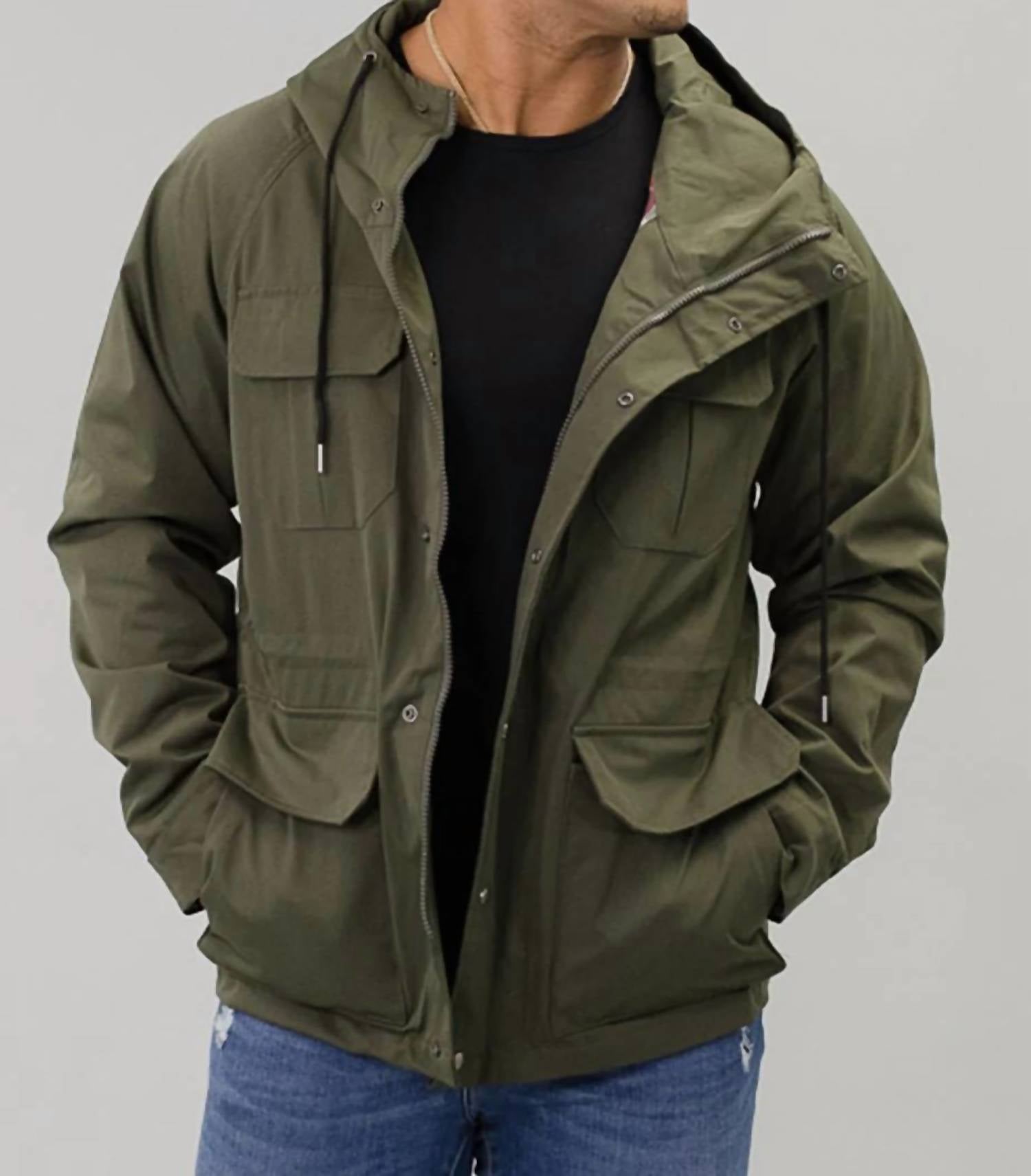 

Утилитарная куртка Neko в цвете армейский зеленый FXN Menswear