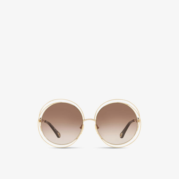 

Солнцезащитные очки CH0045S в металлической круглой оправе Chloe, коричневый