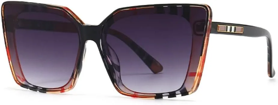 

Большие солнцезащитные очки для женщин, женские солнцезащитные очки «кошачий глаз» в винтажном стиле, защита от УФ-излучения UV400 для активного отдыха LANGSER, C5