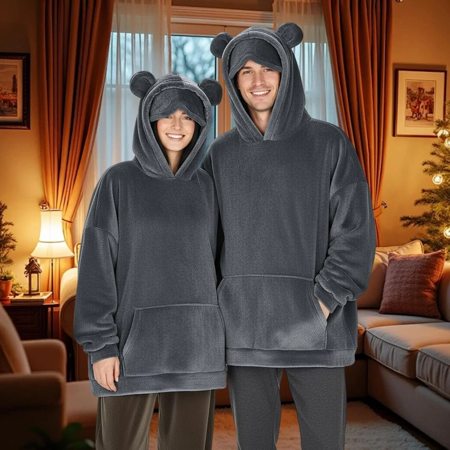 Женская толстовка с капюшоном Fuzzy Hoodie, Dark Gray — фото 3