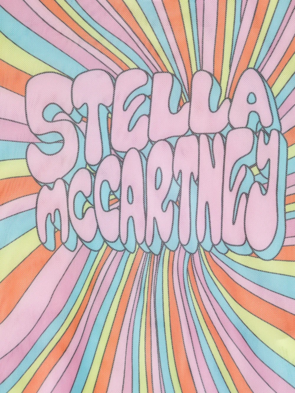 Сетчатая футболка с графичным принтом Stella McCartney Kids, розовый — фото 3