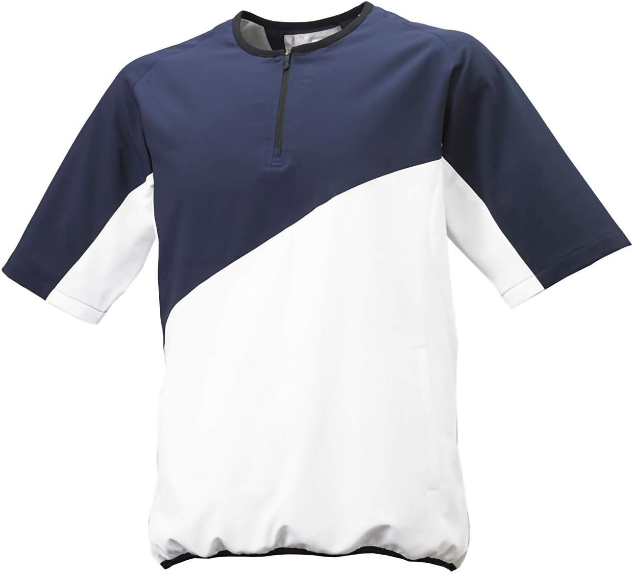 

Мужская бейсбольная футболка SSK с короткой застежкой-молнией до середины груди, для кросс-тренинга, с коротким рукавом, темно-синий/белый