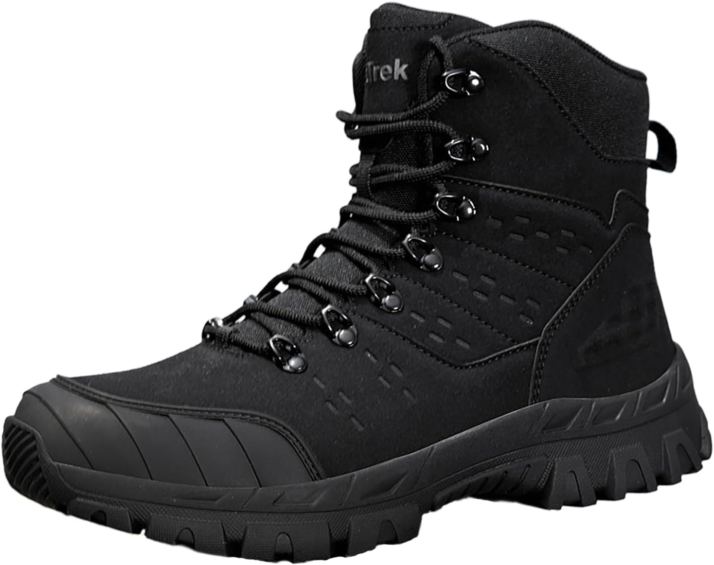 

Мужские военные тактические боевые ботинки NXNBHSL из замши с шнуровкой, широким круглым носком, противоскользящей платформой, высокие на щиколотку, для улицы, пеших прогулок, пустыни, джунглей, работы вне дороги, черный