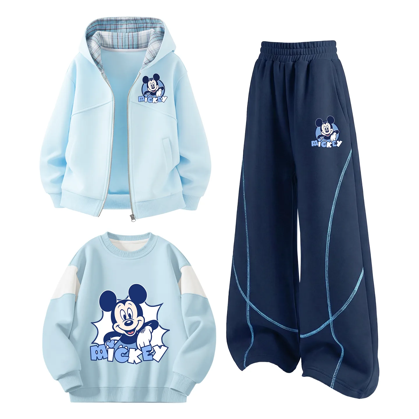 Детский спортивный комплект из 3 предметов Disney, Di Pu'erh K Pudding Blue+Di Pu'erh K Navy Blue+Di Pu'erh Pudding Blue